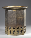 A MAMLUK-STYLE BRASS OCTAGONAL TABLE, PERSIA, 19TH CENTURY