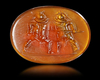 A ROMAN INTAGLIO WITH TWO GLADIATORS, 1ST CENTURY AD