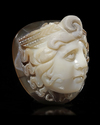 A LARGE CAMEO OF MEDUSA OF EXTRAORDINARY SIZE AND PROPORTIONS, 1ST-2ND CENTURY AD