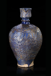 * A MONUMENTAL LAJVARDINA POTTERY JUG, ILKHANID PERSIA, 13TH CENTURY