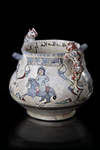 * AN ISLAMIC VASE WITH ZOOMORPHIC HANDLES, PERSIA, KASHAN, LATE 12TH-EARLY 13TH CENTURY