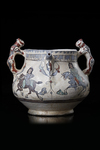 * AN ISLAMIC VASE WITH ZOOMORPHIC HANDLES, PERSIA, KASHAN, LATE 12TH-EARLY 13TH CENTURY