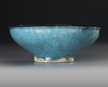A BLACK AND TURQUOISE GLAZED KASHAN  BOWL, PERSIA, 13TH CENTURY