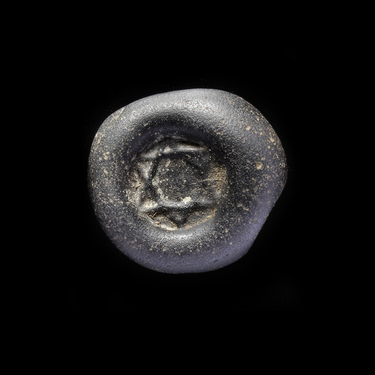 AN EARLY ISLAMIC GLASS WEIGHT OF DIRHAM 10TH-11TH CENTURY