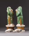 TWO CHINESE TERRACOTTA FIGURES, MING DYNASTY (1368-1644)