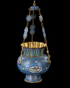 A CHINESE CLOISONNÉ MOSQUE LAMP FOR THE ISLAMIC MARKET, LATE 19TH CENTURY