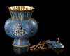 A CHINESE CLOISONNÉ MOSQUE LAMP FOR THE ISLAMIC MARKET, LATE 19TH CENTURY
