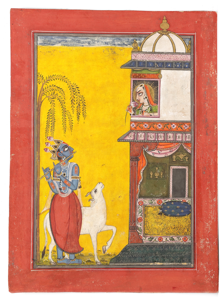KRISHNA AND RADHA MANKOT, PUNJAB HILLS, NORTH INDIA, 18TH CENTURY