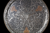 AN OTTOMAN SILVER INLAID BRASS TRAY, TURKEY, 19TH CENTURY