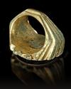 A LATE ROMAN GILDED BRONZE RING, CIRCA LATE 3RD OR EARLY 4TH CENTURY A.D.