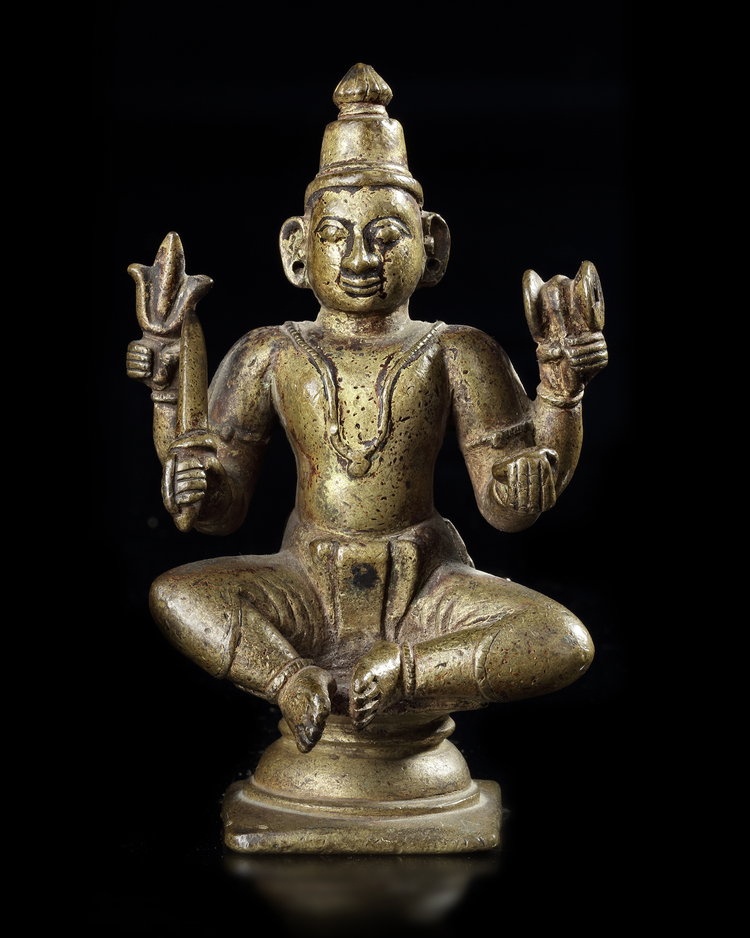 A GILT NEPALESE BRONZE FIGURE, EARLY 20TH CENTURY