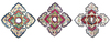 FIVE CHINESE YUN JIAN EMBROIDERED SILK CLOUD COLLARS, 20TH CENTURY