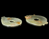 TWO CHINESE JADE BI DISCS, 20TH CENTURY