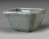 A CHINESE GEYAO SQUARE BRUSH WASHER, QING DYNASTY (1644-1912)