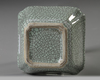 A CHINESE GEYAO SQUARE BRUSH WASHER, QING DYNASTY (1644-1912)
