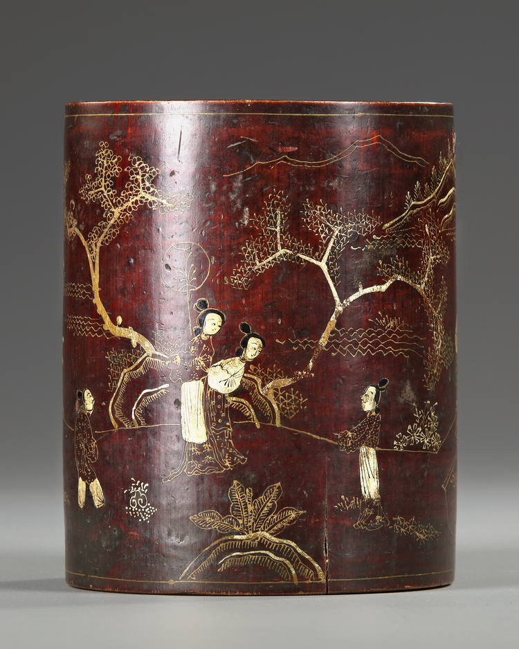 A CHINESE BAMBOO BRUSH POT, 20TH CENTURY