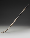 AN OTTOMAN SILVER INLAID WOODEN STICK, 19TH CENTURY