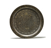 A SILVER INLAID BIDRI PLATE, INDIA 20TH CENTURY