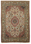 A FINE GHOM PURE SILK RUG, CIRCA 1950