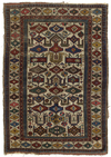 ANTIQUE IVORY GROUND KUBA RUG, 19TH CENTURY