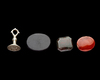 FOUR PERSIAN AGATE AND SILVER SEALS, QAJAR PERIOD, 19TH CENTURY
