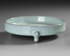 A CHINESE THREE LEGGED RU WARE WASHER, QING DYNASTY (1644–1911)