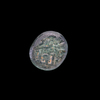 AN EARLY ISLAMIC GLASS WEIGHT OF QUARTER DIRHAM