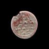 AN EARLY ISLAMIC GLASS WEIGHT OF HALF DINAR