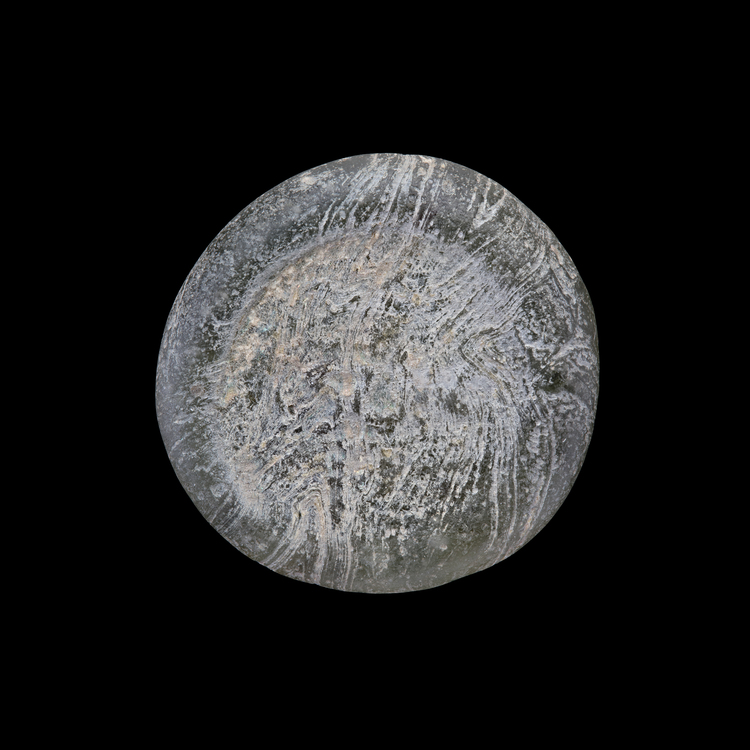AN EARLY ISLAMIC GLASS WEIGHT OF DOUBLE DIRHAM, 10TH-11TH CENTURY
