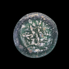 AN EARLY ISLAMIC GLASS WEIGHT OF DOUBLE DIRHAM, 10TH-11TH CENTURY