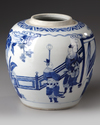 A CHINESE BLUE AND WHITE GINGER JAR, 19TH CENTURY