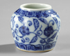 A SMALL CHINESE BLUE AND WHITE POT, MING DYNASTY (1368-1644) OR LATER