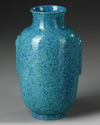 A CHINESE ROBIN'S EGG-BLUE-GLAZED LANTERN VASE, QING DYNASTY (1644–1911)