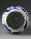 A CHINESE BLUE AND WHITE JAR, QING DYNASTY (1644-1911)
