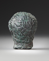 A MINIATURE BRONZE HEAD OF THE EMPEROR HADRIAN, 117-138 AD 2ND CENTURY AD