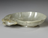 A CHINESE RAM HEAD JADE BRUSH WASHER, QING DYNASTY (1644-1911)