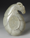A CHINESE RAM HEAD JADE BRUSH WASHER, QING DYNASTY (1644-1911)
