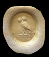 AN EASTERN GREEK SCARABOID SEAL WITH A STANDING OWL, 5-4TH CENTURY BC