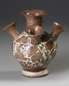 A PERSIAN POTTERY TULIP VASE, SAFAVID, 17TH CENTURY