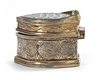 AN OTTOMAN JADE AND GEM-SET SILVER PLATED CASKET, 16TH CENTURY
