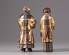 Two gilt wooden figures