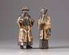 Two gilt wooden figures