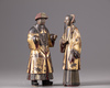 Two gilt wooden figures