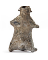 A BRONZE BALSAMARIUM IN THE SHAPE OF AN ANIMAL SKIN, ROMAN 1ST CENTURY AD