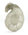 A CHINESE RAM HEAD JADE BRUSH WASHER, QING DYNASTY (1644-1911)