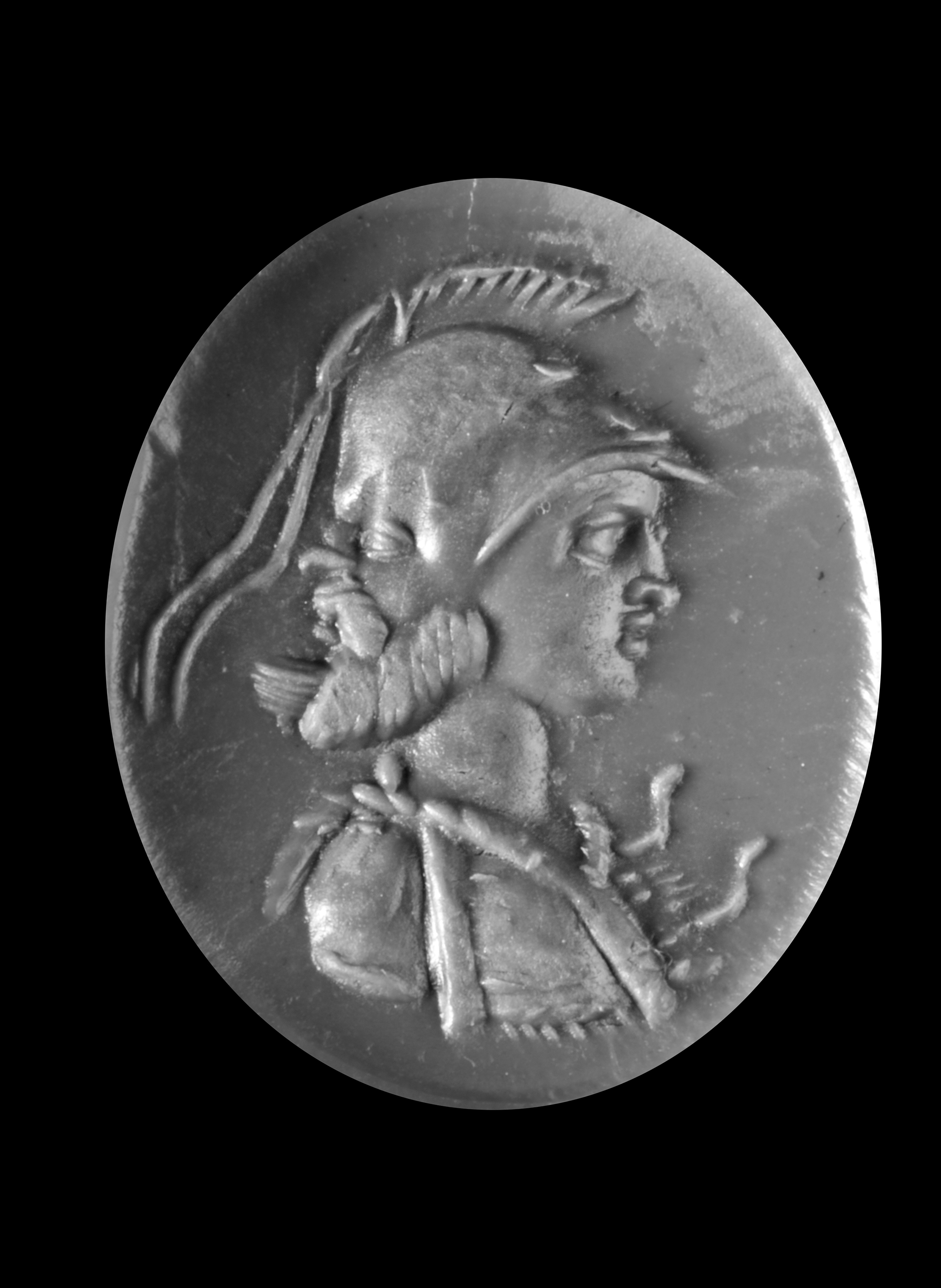 Red String Intaglio A DARK RED INTAGLIO OF MINERVA, 2ND CENTURY AD