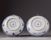 A pair of Chinese blue and white dishes