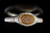 AN OVAL AGATE SILVER RING, 11TH CENTURY