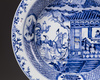 A large Chinese blue and white dish