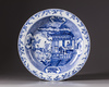 A large Chinese blue and white dish